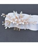 Gold Crystal Bridal Hair Comb - Wedding Accessories for Brides & Bridesmaids - Buy Online on GoSupps.com