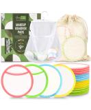 16Pcs Reusable Makeup Remover Pads - Eco-Friendly Bamboo Cotton Rounds for Sustainable Beauty - Buy Online on GoSupps.com
