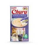 Inaba Churu Puree Cat Snacks - Tuna & Venus Mussel Hand Feeding Sticks - 4 Sticks x 14g - Premium Cat Treats - Buy Online on GoSupps.com
