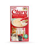 Inaba Churu Puree Cat Snacks - Hand-Feeding Tuna & Crab Sticks - 4 x 14g Pack - Buy Online on GoSupps.com