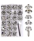 323 Piece Canvas Snap Kit  Meifuly Marine Grade Stainless Steel (Caps  Sockets  Screws  Fabric Base Components) for DIY Cover  Canvas Snap Kit with Material Hole Punch and Setting Tools - Buy Online on GoSupps.com