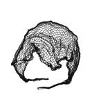 2 Pieces Cotton Triangle Hair Net For Rollers - Black | Women's Mesh