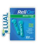 Luall Sticker + ReliOn Micro-Thin Lancets 33-Gauge 100 Count - Diabetes Testing Lancets - Buy Online on GoSupps.com