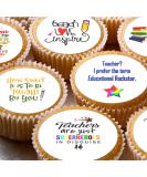 24 Teacher D3 pre-cut edible kids childrens party decorations cupcake wafer toppers - Buy Online on GoSupps.com