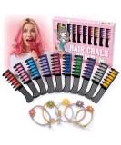 Magicat Premium Hair Chalk for Kids Set - 10pc Temporary Hair Color for Kids, 5 Hair Ties - Hair Chalk Comb For Girls - Birthday, Christmas, Halloween, Party Gift - Washable Hair Dye Kids - Buy Online on GoSupps.com