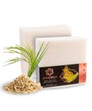 Panu Jasmine Rice Soap Bar - Vegan Natural Shower Gel & Shampoo - 110g for All Skin Types - Premium Solid Soap - Buy Online on GoSupps.com