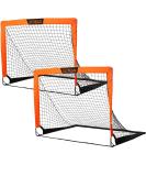 EliteGo Kids Soccer Goals 4' x 3' - Set of 2 Tiger Orange | Backyard Soccer Net - Buy Online on GoSupps.com