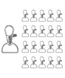 80 Pack Silver Lanyard Swivel Snap D Ring Hooks for Crafts and Purse Hardware (1.5 L X 0.75 W) - Buy Online on GoSupps.com