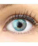 Glamlens Sevilla Blue Blue + container |Very strongly covering natural blue contact lenses colored |Colored silicone hydrogel |1 pair (2 pieces) |Dia 14.50 |Without starch - Buy Online on GoSupps.com