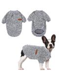 Buy Cozy Gray Dog Sweater for Small & Medium Breeds - Fleece Hoodie for Winter | Perfect for Corgis Bulldogs Bichons - 35cm - Buy Online on GoSupps.com