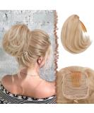 Feshfen Short Hair Part Dutt with Comb - Dark Gold Mixture Synthetic Hair Extensions for Women - Buy Online on GoSupps.com