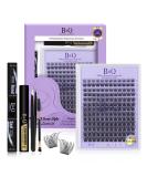 Premium 156 PCS Lash Extension Set - Individual Eyelashes Adhesive Mascara Brush & Applicators for DIY Extensions (B01 Kit) - Buy Online on GoSupps.com