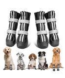 Ohcozzy Waterproof Dog Shoes with Zipper | Reflective Straps for Paw Protection | Medium & Large Dog Boots (Size S Black) - 4 Pack - Buy Online on GoSupps.com