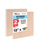 U.S. Art Supply 18x18 Birch Wood Paint Pouring Panel Boards Studio 3/4 Deep Cradle (Pack of 2) - Artist Wooden Wall Canvases - Buy Online on GoSupps.com