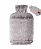 BOLEi 2L Hot Water Bottle with Luxury Faux Fur Cover - Leakproof & Large | Ideal for Pain Relief & Warmth | Brown - Buy Online on GoSupps.com