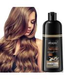 MOKERU Dark Brown Hair Dye Shampoo 500ML - Instant 3-in-1 Herbal Color for Men & Women, Gray Coverage - Buy Online on GoSupps.com