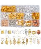 Pinsheng 238-Piece Dreadlocks Hair Accessories Set - Jewelry Rings & Clips with Storage Box (Gold & Silver) for Braids - International Shipping Available - Buy Online on GoSupps.com