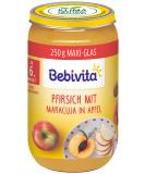 Bebivita Fruits Peach with Passion Fruit & Apple - Pack of 6 (6 x 250g) - Delicious Baby Food | All-Natural Ingredients - Buy Online on GoSupps.com