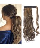 Tess Ponytail Extension - 40cm Dark Brown & Sandy Blonde Wavy Braid | 90g Long Hair Extensions for Stunning Looks - Buy Online on GoSupps.com