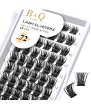 72 B&Q D Curl Cluster Lashes | Individual Natural Eyelash Extensions - UK-FD-B07-D-8-16MIX - Buy Online on GoSupps.com