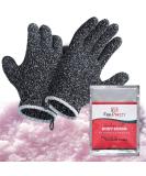 Exfoliating Gloves Set with Pink Himalayan Salt Scrub - 2 Pairs Bamboo Charcoal Shower Gloves for Healthy Skin - Buy Online on GoSupps.com