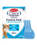 Bob Martin Clear Spot On Flea Treatment for Cats Kittens and Ferrets - Kills Fleas and Ticks (3 Pipettes) Clear Treatment - Buy Online on GoSupps.com