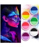 Water Activated UV Glow Neon Cake Eyeliner - 12 Bright Colors for Blacklight Luminous Makeup - Halloween & Club Costume Paint - Buy Online on GoSupps.com