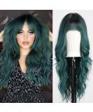 Emmor Green Wigs with Ponytail - Curly Synthetic Women's Long Heat-Resistant Wig for Everyday Use | Natural & Convenient - Buy Online on GoSupps.com
