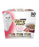 Purina Fancy Feast Gravy Wet Cat Food Variety Pack - Poultry & Beef Grilled Collection - 30 Pack - Buy Online on GoSupps.com