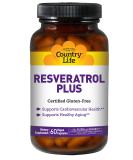 Country Life Resveratrol Plus - 60 Vegan Capsules for Antioxidant Support - Buy Online on GoSupps.com