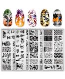 Halloween Nail Art Stamping Plates - Spider Webs, Pumpkins, Bats, Witches Image Stamp Templates Kit - Buy Online on GoSupps.com