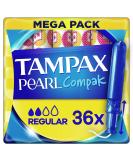 Tampax Compak Pearl Regular Tampons 36 pieces - Buy Online on GoSupps.com