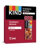 KIND Nut Bars Cranberry Almond - Gluten Free, 5g Protein, 1.4oz, 24 Count - Buy Online on GoSupps.com