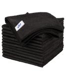 MR.SIGA Microfiber Cleaning Cloth, All-Purpose Microfiber Towels, Streak Free Cleaning Rags, Pack of 12, Black, Size 32 x 32 cm(12.6 x 12.6 inch) Black - 12 Pack - Buy Online on GoSupps.com