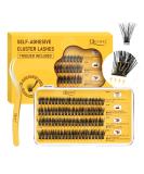 Self-Adhesive Eyelash Clusters - QUEWEL Natural Look Individual Extensions | 80 Reusable DIY Eyelashes for Beginners - Easy to Use (ZN04) - Buy Online on GoSupps.com
