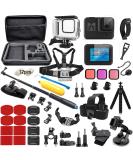 BMUUPY GoPro Hero 8 Black Accessories Kit - Waterproof Housing Case, Filter, Lens Screen, Chest Strap, Bike & Car Mount Set - Buy Online on GoSupps.com