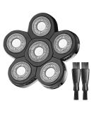 AW Shaver Replacement Head - 6 Blades for AidallsWellup G-672 Head Shaver | Ideal for Bald Men | Includes Cleaning Brush - Buy Online on GoSupps.com