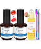 Gel Nail Polish Remover Set 2pcs + Roller Ball Cuticle Oil for Healthy Nails | International Shipping Available - Buy Online on GoSupps.com