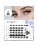 Beyelian C Curl Cluster Eyelashes | 72 PCs 0.07mm DIY Individual Lashes | Mixed Length 10-16mm | Luxury Black Band Extensions - Buy Online on GoSupps.com