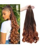 8 Packs Pre-stretched French Curly Braiding Hair 26 Ombre Crochet Braids Yaki Texture Extensions - 26 1B/30 - Buy Online on GoSupps.com