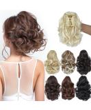 Parxitn 20cm Bleach Blonde Ponytail Extension - Curled Claw Clip Synthetic Hair for Braids - Buy Online on GoSupps.com
