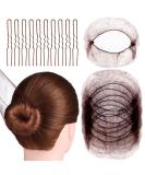 20pcs Hair Nets for Buns Invisible Hair Bun Net 50cm Elastic Hair Bands with Elastic Edge Mesh 40 Pieces U Shaped Pins Ballet Hair Net for Girls Dancers Women(brown) - Buy Online on GoSupps.com