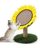 Sunflower Cat Scratching Post - Interactive Sisal Scratcher Board for Kitten & Cat | 18x12 Inch - Buy Online on GoSupps.com