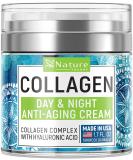 Collagen Cream - Anti Aging Face Moisturizer - Day & Night - Made in USA - Natural Formula with Hyaluronic Acid & Vitamin C - Cleanse, Moisturize, and Protect Your Skin - Buy Online on GoSupps.com