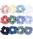 VENUSTE Pastel Hair Scrunchies for Women & Girls | Soft Elastic Hair Bands - 12 Pack Hair Accessories - Buy Online on GoSupps.com