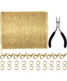 JOVITEC 39.4 Feet 2 mm Link Ball Chains Necklace Chain Necklace Jewelry Plier with 30 Pieces Lobster Clasps and 100 Pieces Jump Rings for Jewelry Accessories DIY (Gold) - Buy Online on GoSupps.com