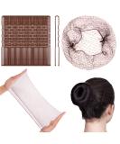 URAQT Hair Bun Shaped Set 35Pcs Invisible Hair Nets and 45Pcs Positioning U Shaped Hair Pins Elastic Edge Mesh Stretch Hair Bun Holder for Women Hair Styling Hair Bun Making A- Brown with Hairpin (80pcs) - Buy Online on GoSupps.com