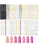 24 Sheets Old English Holographic Letter Nail Stickers - Classic Colors | Alphabet Nail Decals for DIY Nail Decoration by Women & Girls - Buy Online on GoSupps.com