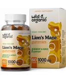 Organic Lion's Mane Gummies - Vegan Hericium Erinaceus Supplement - Brain & Cognitive Health Support - 60 Count - Buy Online on GoSupps.com
