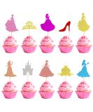 Arthsdite 30Pcs Princess Cupcake Toppers Crown Castle Girl High Heel Cake Toppers Decorations Birthday Fruits Picks for Princess Girl Baby Shower Theme Party Decoration New Princess - Buy Online on GoSupps.com